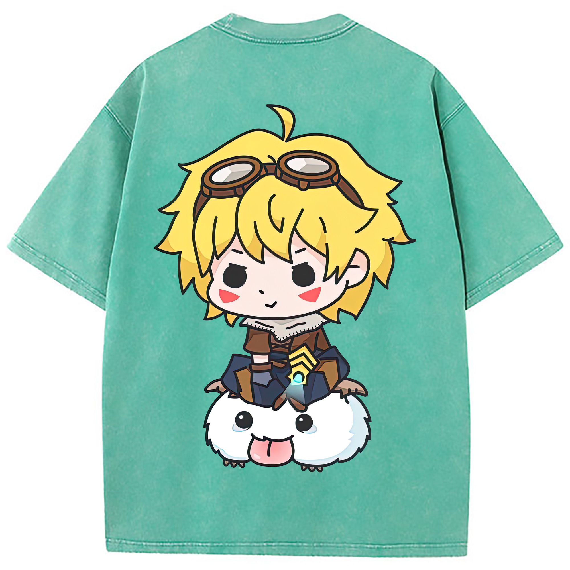 （画像用） リーグ・オブ・レジェンド League of Legends LOL 綿100% ヴィンテージ風 半袖Tシャツ（背面プリント）
